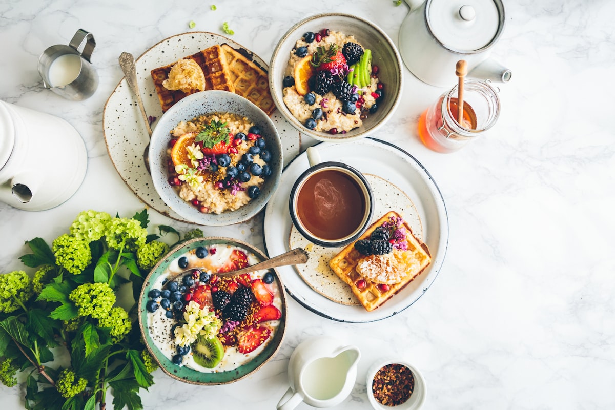 Nutritionist preparing healthy meal ingredients
